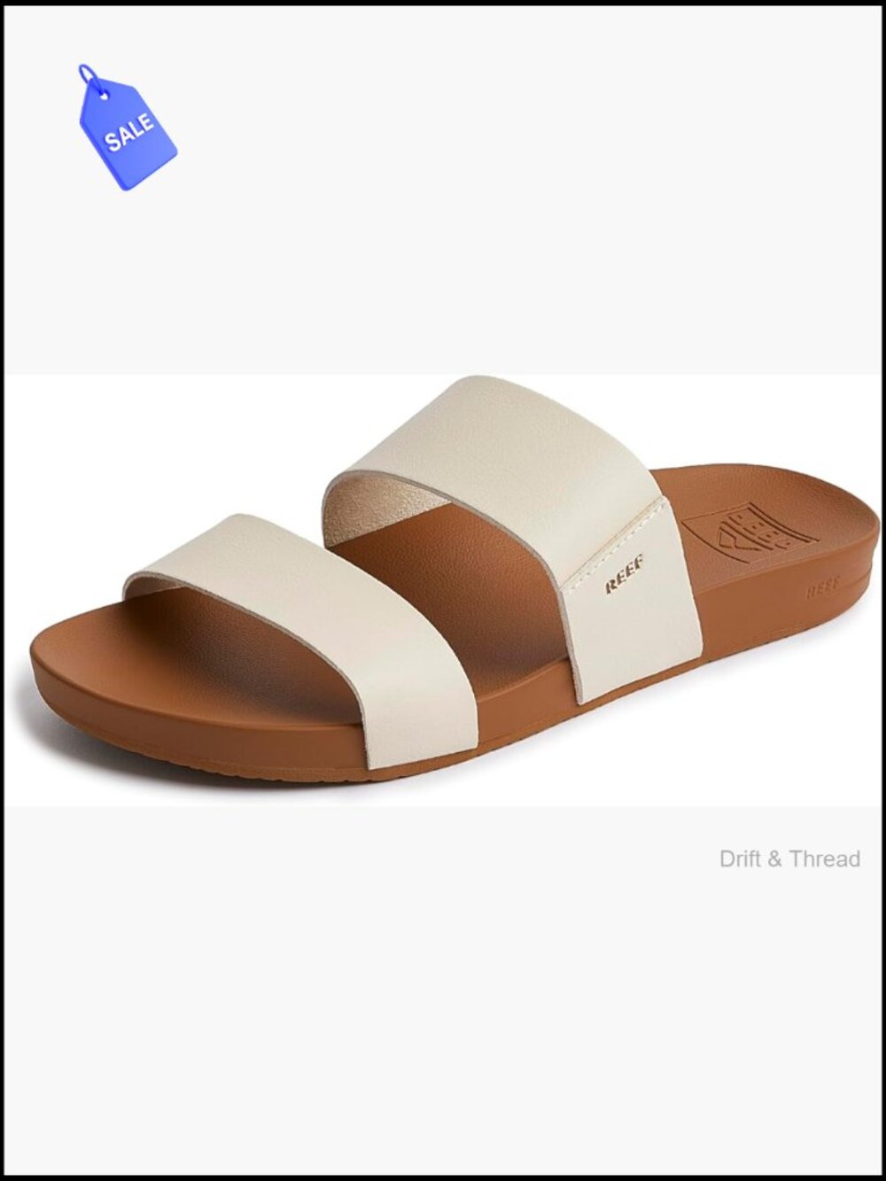 Cushion Vista Slide Sandal with Arch Support and Vegan Leather Straps